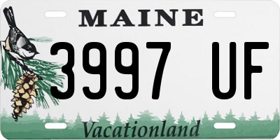 ME license plate 3997UF