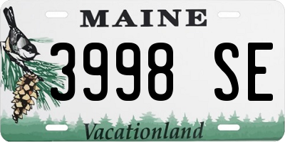 ME license plate 3998SE