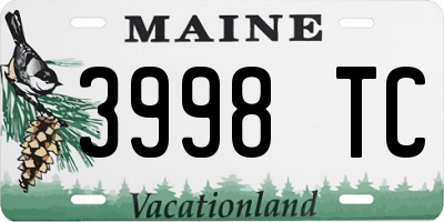 ME license plate 3998TC