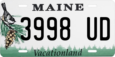 ME license plate 3998UD