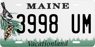 ME license plate 3998UM
