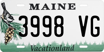 ME license plate 3998VG