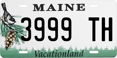 ME license plate 3999TH