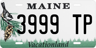 ME license plate 3999TP