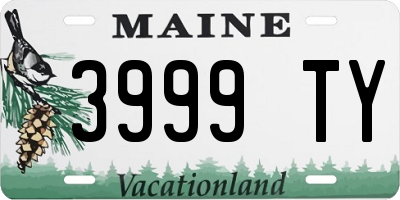 ME license plate 3999TY