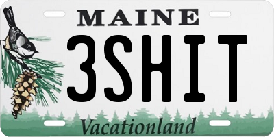 ME license plate 3SHIT