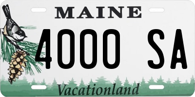 ME license plate 4000SA