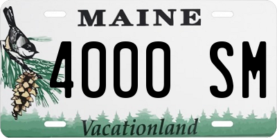 ME license plate 4000SM