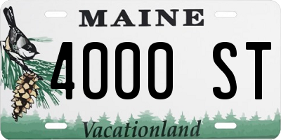 ME license plate 4000ST