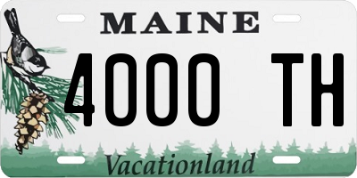 ME license plate 4000TH