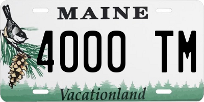 ME license plate 4000TM