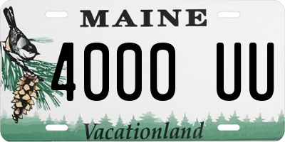 ME license plate 4000UU