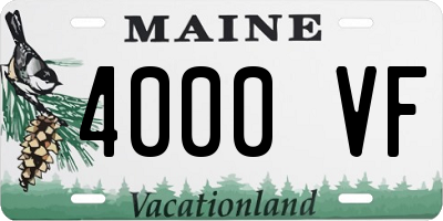 ME license plate 4000VF