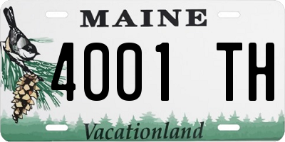 ME license plate 4001TH