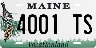 ME license plate 4001TS