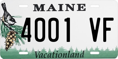 ME license plate 4001VF