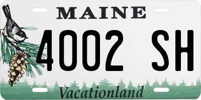 ME license plate 4002SH