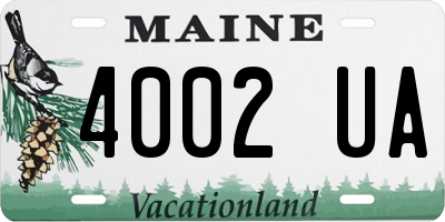ME license plate 4002UA