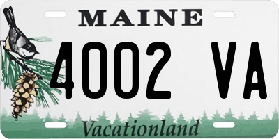 ME license plate 4002VA