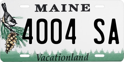 ME license plate 4004SA