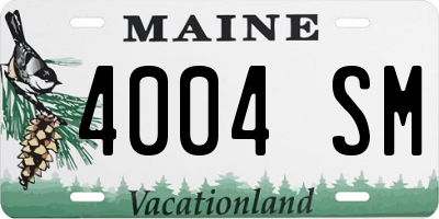 ME license plate 4004SM