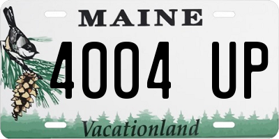 ME license plate 4004UP