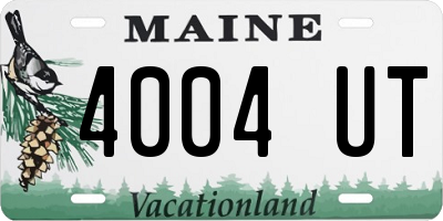 ME license plate 4004UT