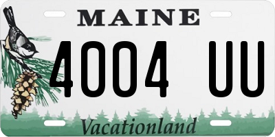 ME license plate 4004UU