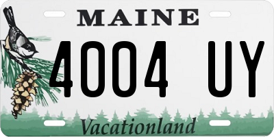 ME license plate 4004UY