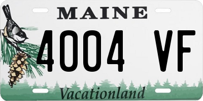 ME license plate 4004VF