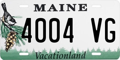 ME license plate 4004VG