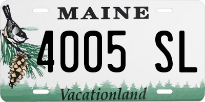 ME license plate 4005SL