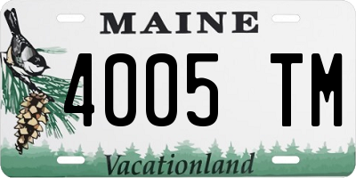 ME license plate 4005TM