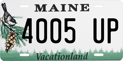 ME license plate 4005UP