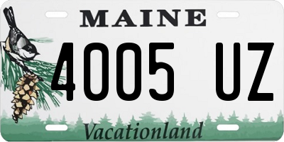 ME license plate 4005UZ