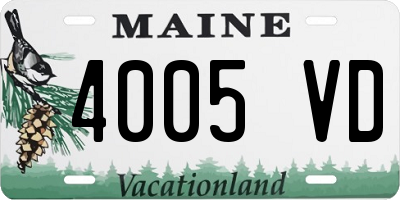 ME license plate 4005VD