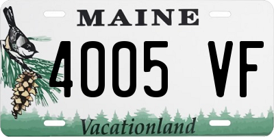 ME license plate 4005VF