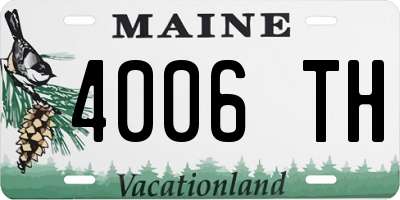 ME license plate 4006TH