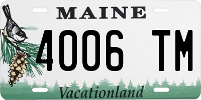 ME license plate 4006TM