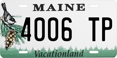 ME license plate 4006TP