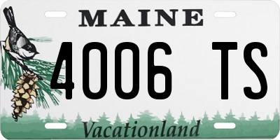 ME license plate 4006TS