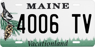 ME license plate 4006TV