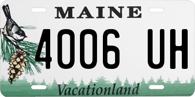 ME license plate 4006UH