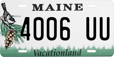 ME license plate 4006UU