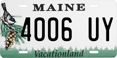 ME license plate 4006UY