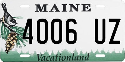 ME license plate 4006UZ