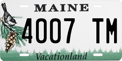 ME license plate 4007TM