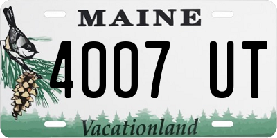 ME license plate 4007UT