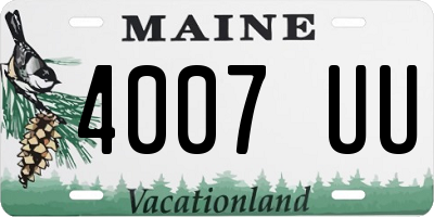 ME license plate 4007UU