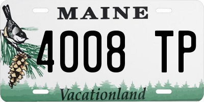ME license plate 4008TP